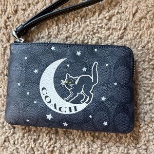 Coach Black Cat Wristlet
